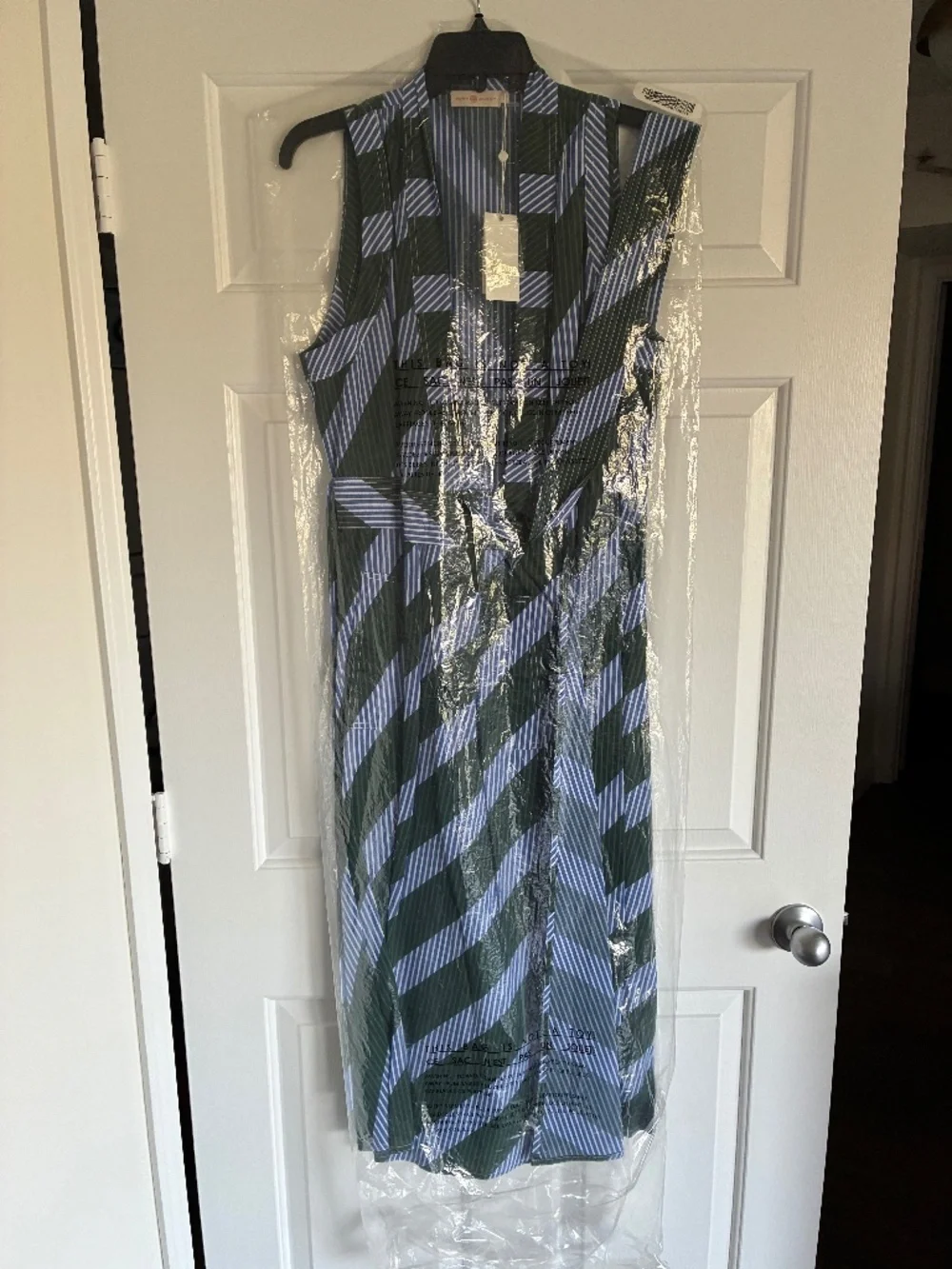$498 NWT Tory Burch Overprinted Wrap Dress 8 M